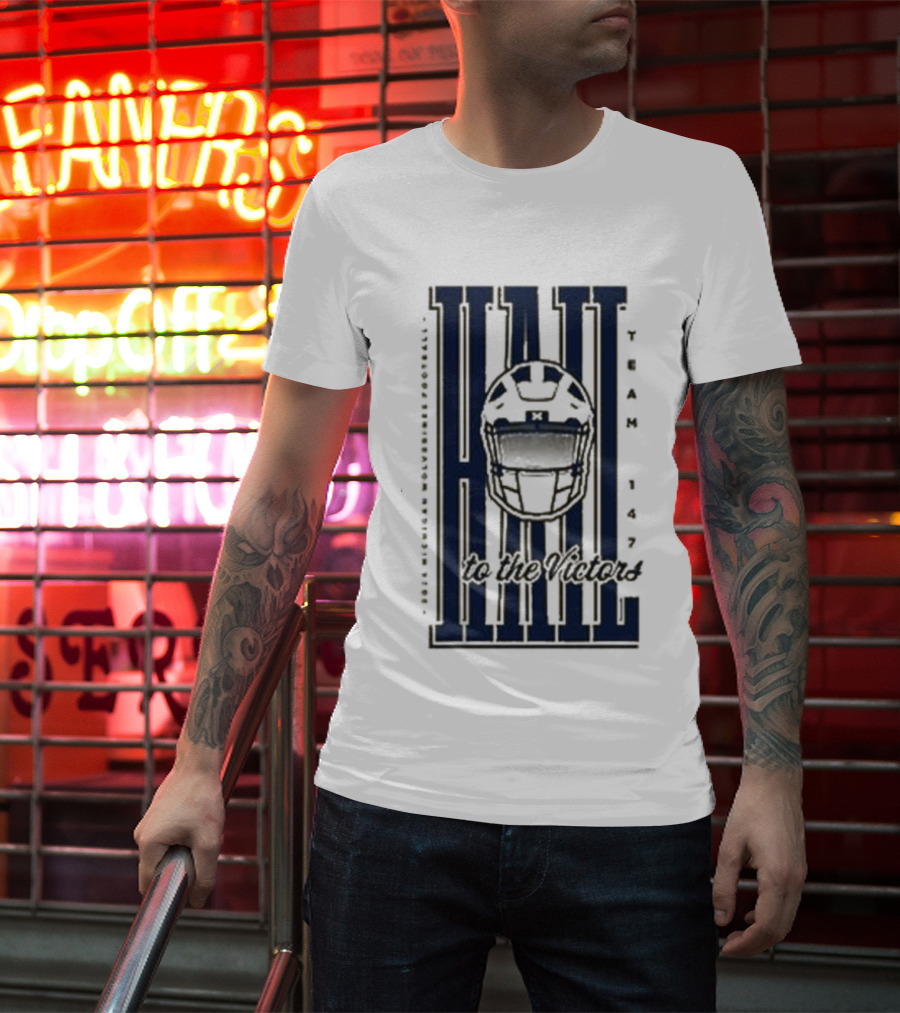 Hail Michigan Wolverines Football Helmet Icon 2026 T-Shirt