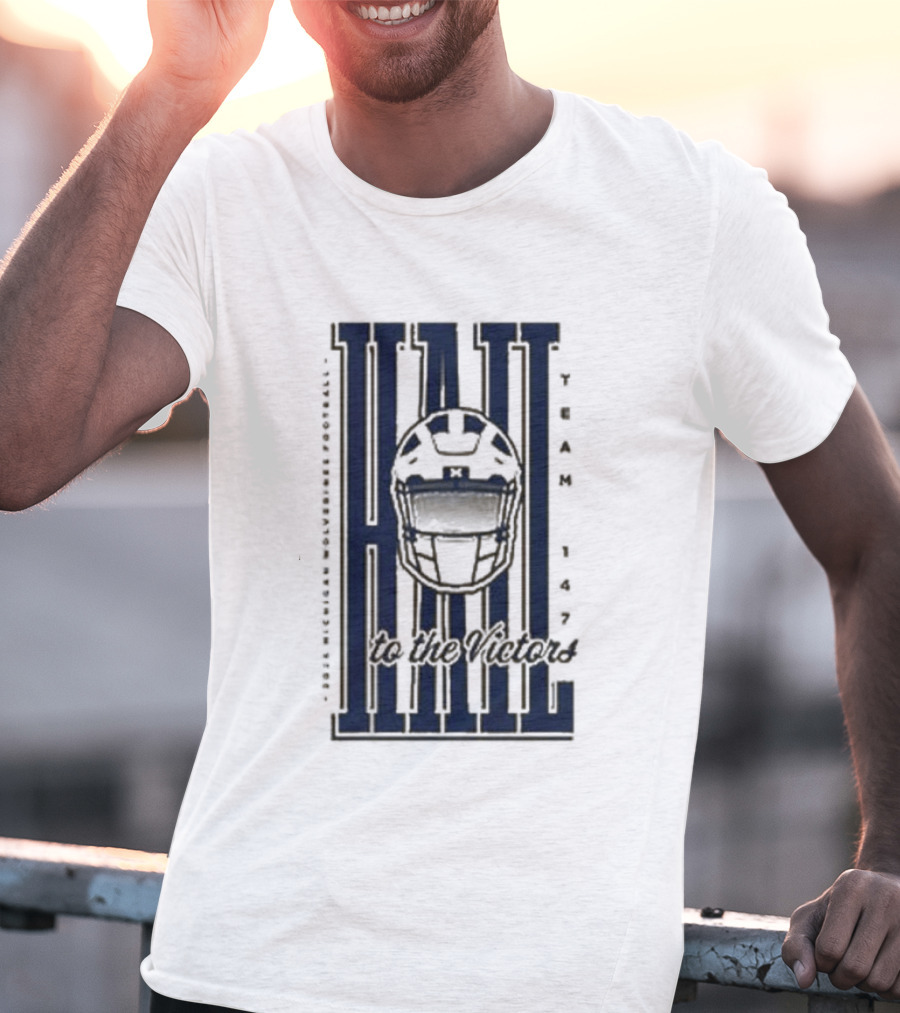 Hail Michigan Wolverines Football Helmet Icon 2026 T-Shirt