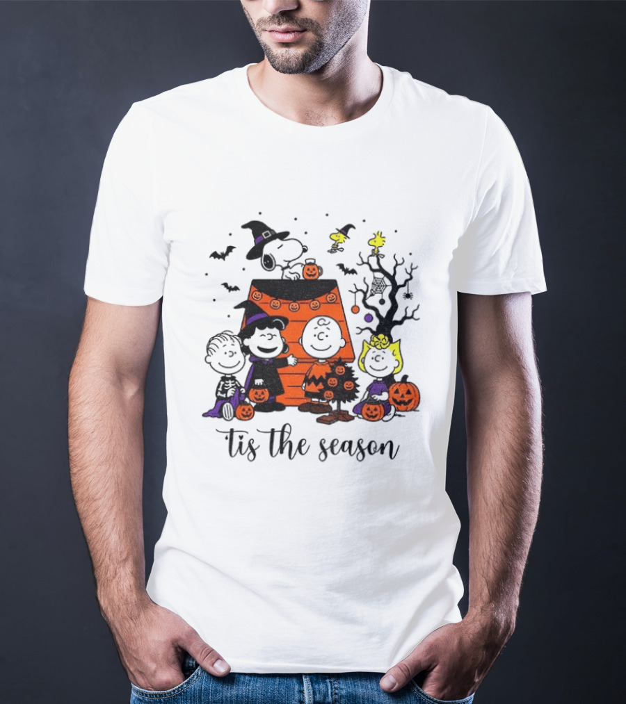 Peanuts Halloween Tis The Season Snoopy Charlie Brown And Friends T-Shirt