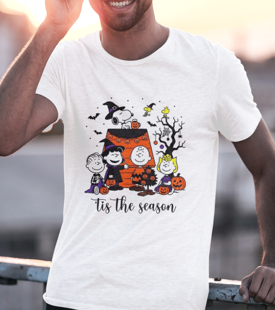 Peanuts Halloween Tis The Season Snoopy Charlie Brown And Friends T-Shirt