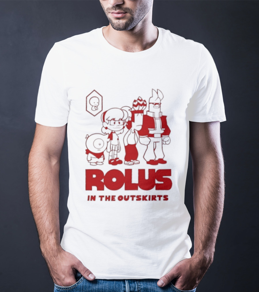 ROLUS In The Outskirts Cartoon Characters Lineup T-Shirt