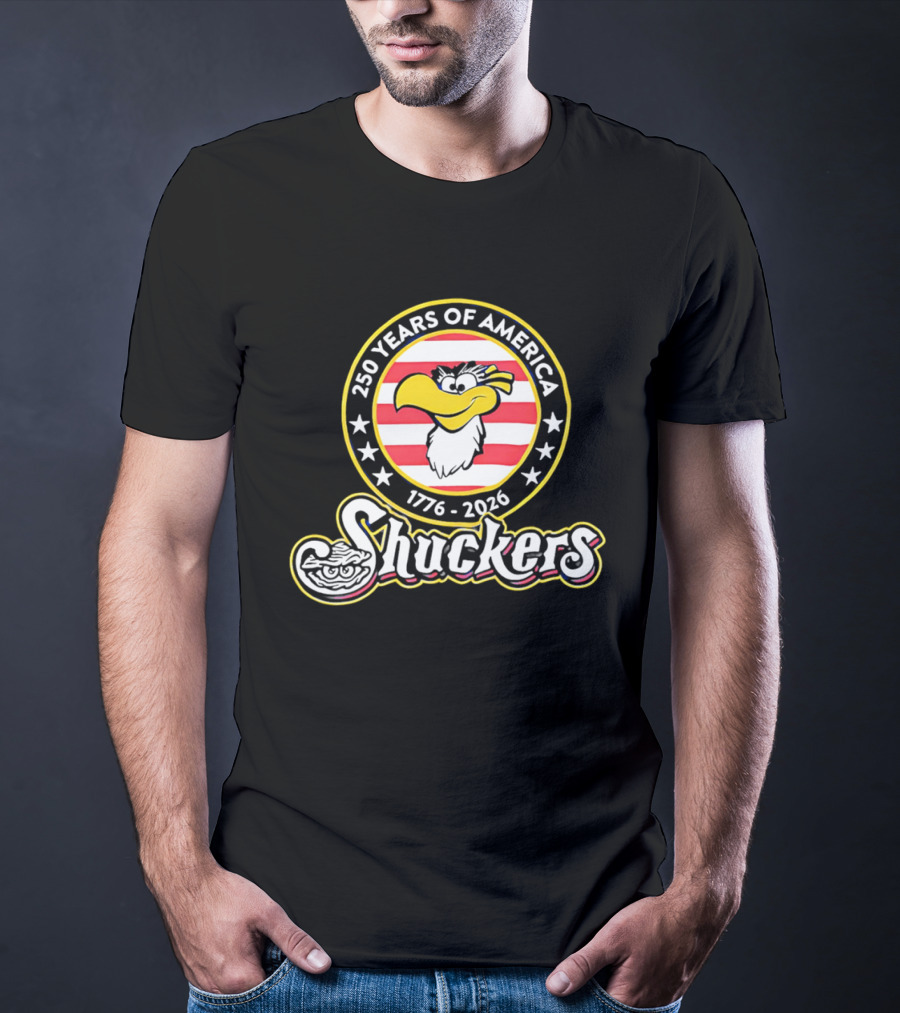 250 Years Of America 1776 2026 Shuckers With Clam And Stars T-Shirt