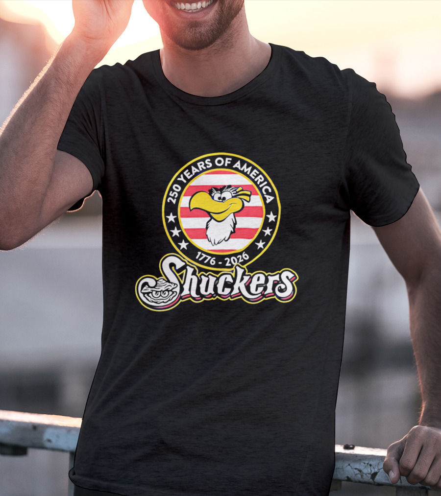 250 Years Of America 1776 2026 Shuckers With Clam And Stars T-Shirt