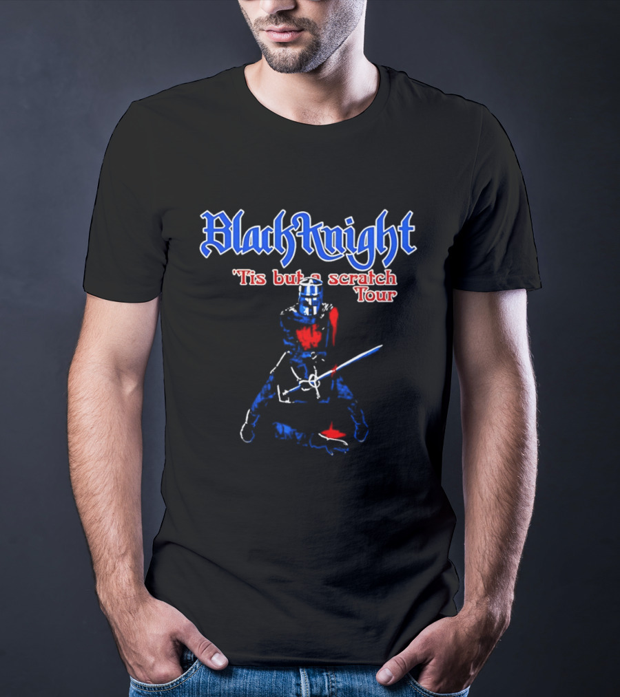 Black Knight Tis But A Scratch Tour Monty Python Comedy T-Shirt