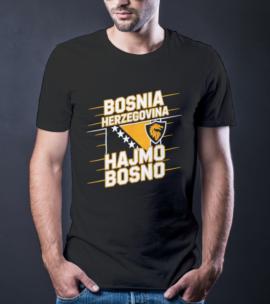 Bosnia Herzegovina Hajmo Bosno Crest And Stars T-Shirt