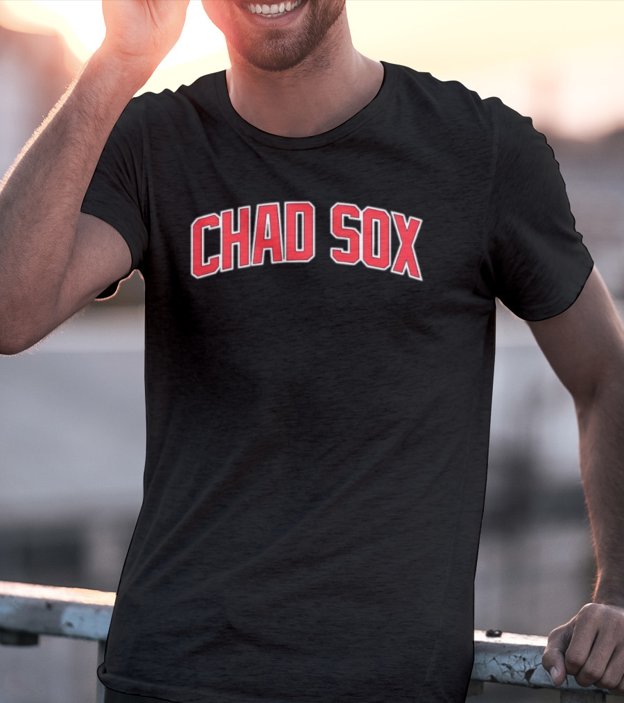 CHAD SOX Bold Red Lettering T-Shirt