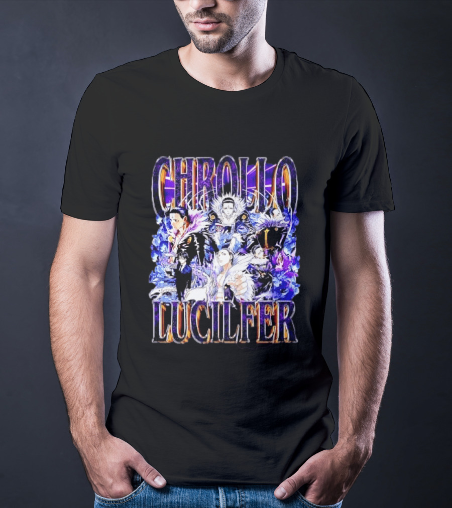Chrollo Lucilfer Multiple Poses Purple Aura Flames Bootleg Collage Anime Hunter X Hunter T T-Shirt