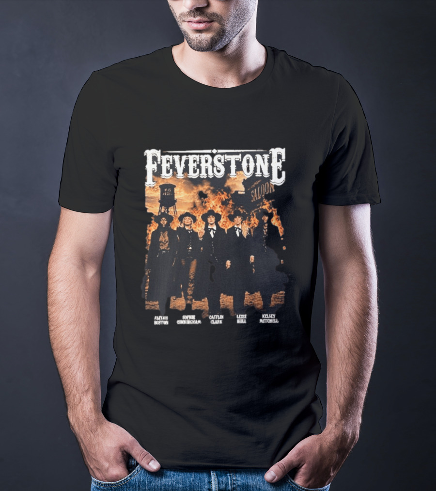 Feverstone Fever Saloon Fire Western Group T-Shirt