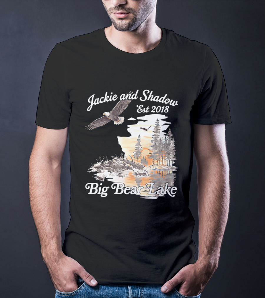 Jackie And Shadow Est 2018 Big Bear Lake Bald Eagles Family Scenic Nature T-Shirt
