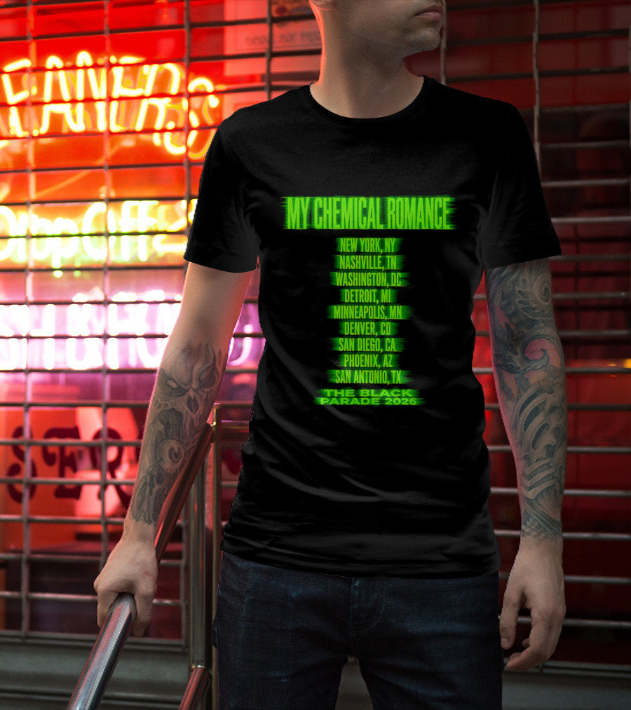 My Chemical Romance The Black Parade 2026 Nashville TN Tour Dates T-Shirt