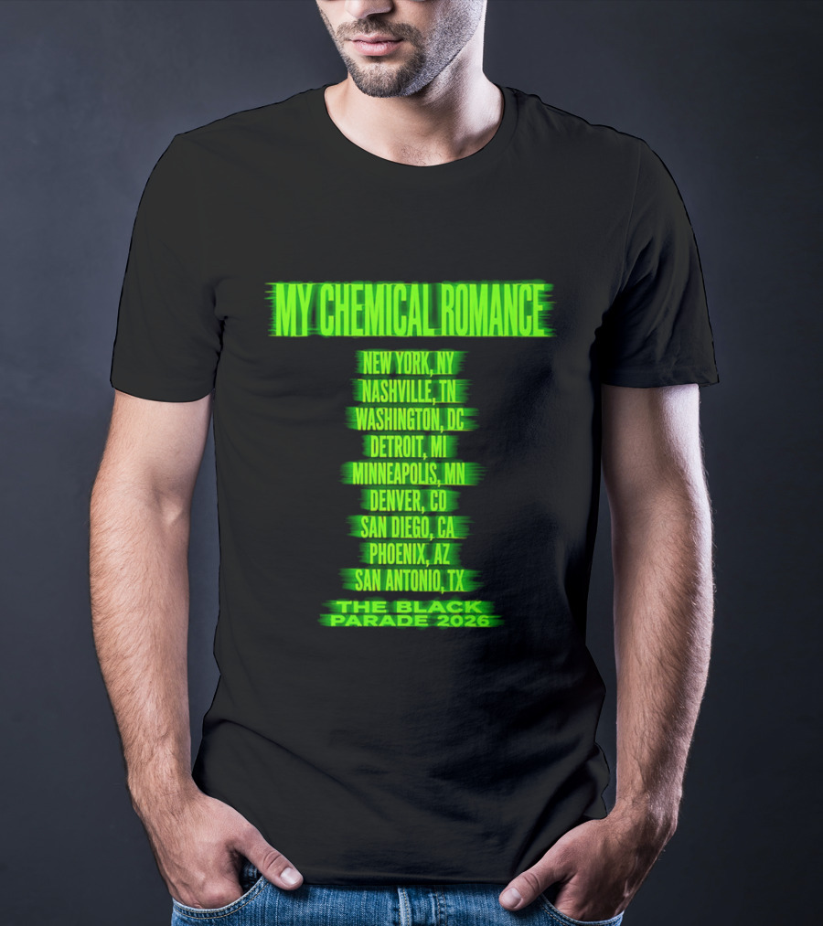 My Chemical Romance The Black Parade 2026 Nashville TN Tour Dates T-Shirt