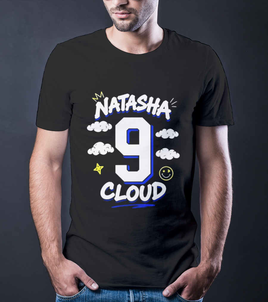 Natasha Cloud 9 Chicago Sky 2026 Clouds Stars Smiley T-Shirt
