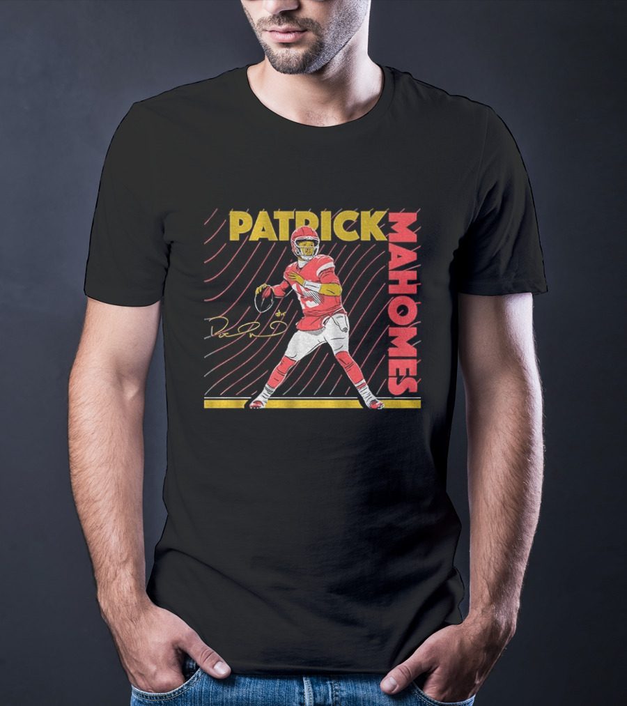 Patrick Mahomes Kansas City Chiefs Football Player Signature T-Shirt