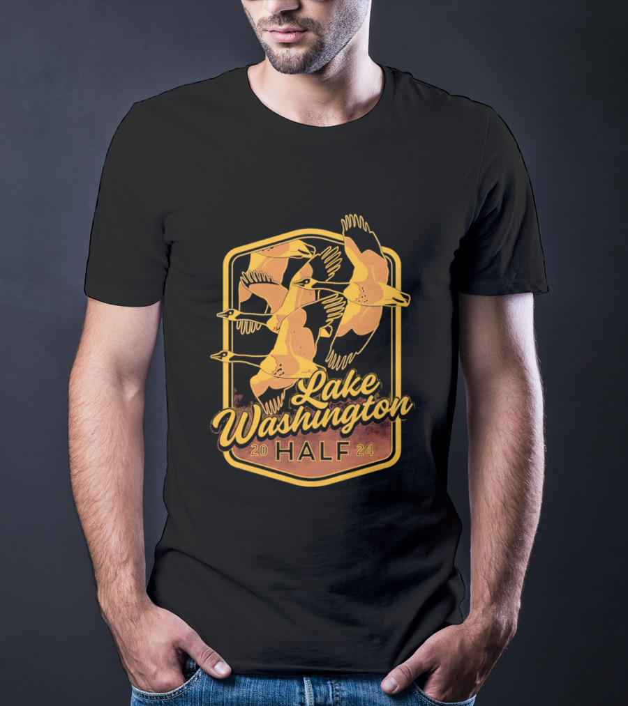 Lake Washington Half Marathon 2024 Geese T-Shirt