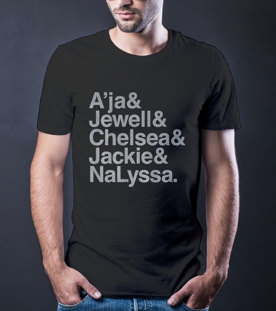 Las Vegas Women's Basketball A'ja & Jewell & Chelsea & Jackie & NaLyssa 2026 WNBA Ampersand T-Shirt