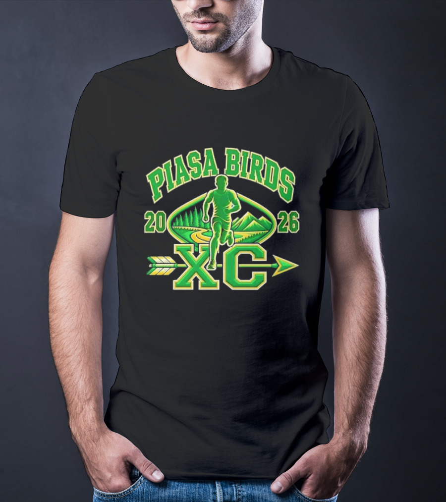 Piasa Birds XC 2026 Male Runner Forest Path Mountains T-Shirt