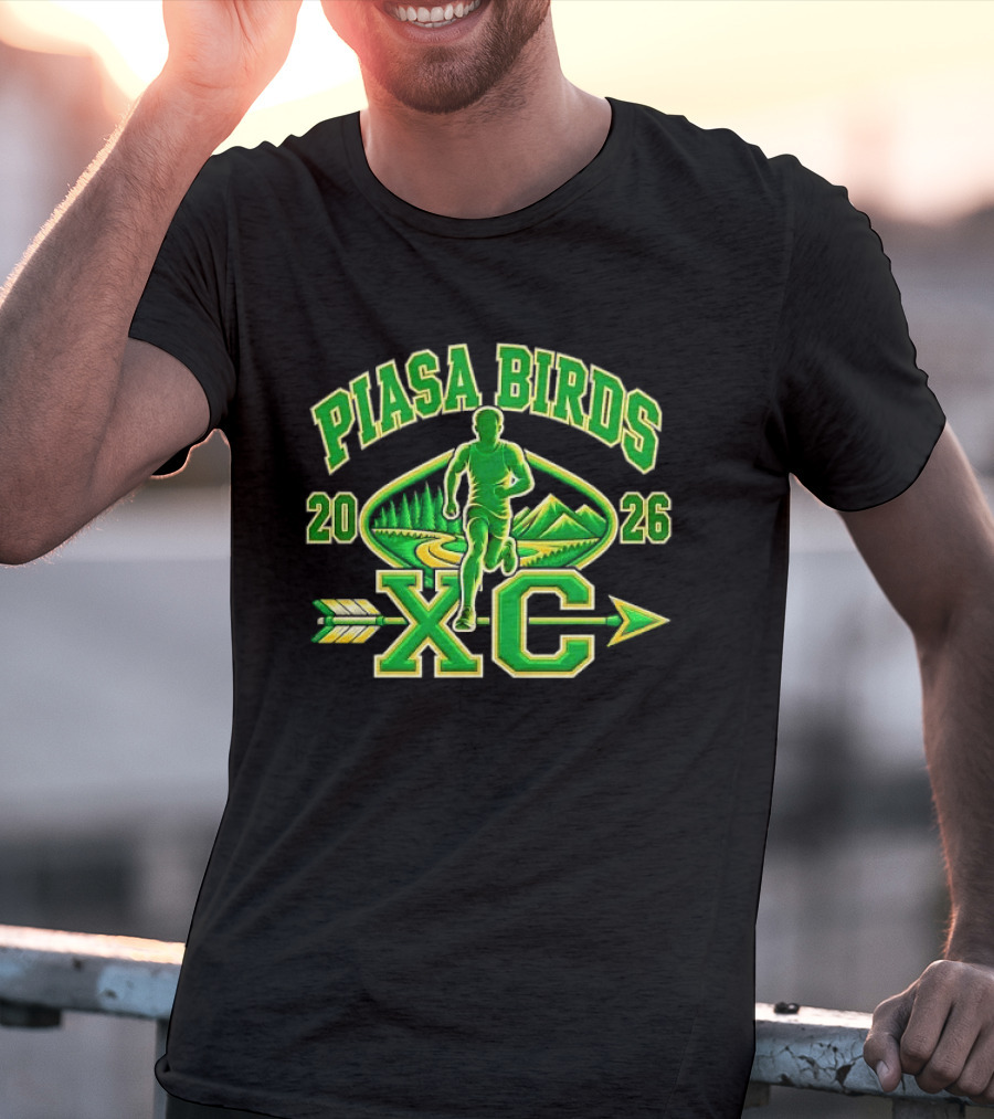Piasa Birds XC 2026 Male Runner Forest Path Mountains T-Shirt