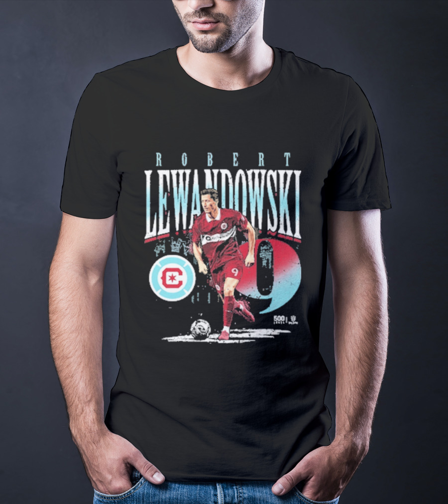 Robert Lewandowski Chicago Fire FC Number 9 Soccer Star T-Shirt