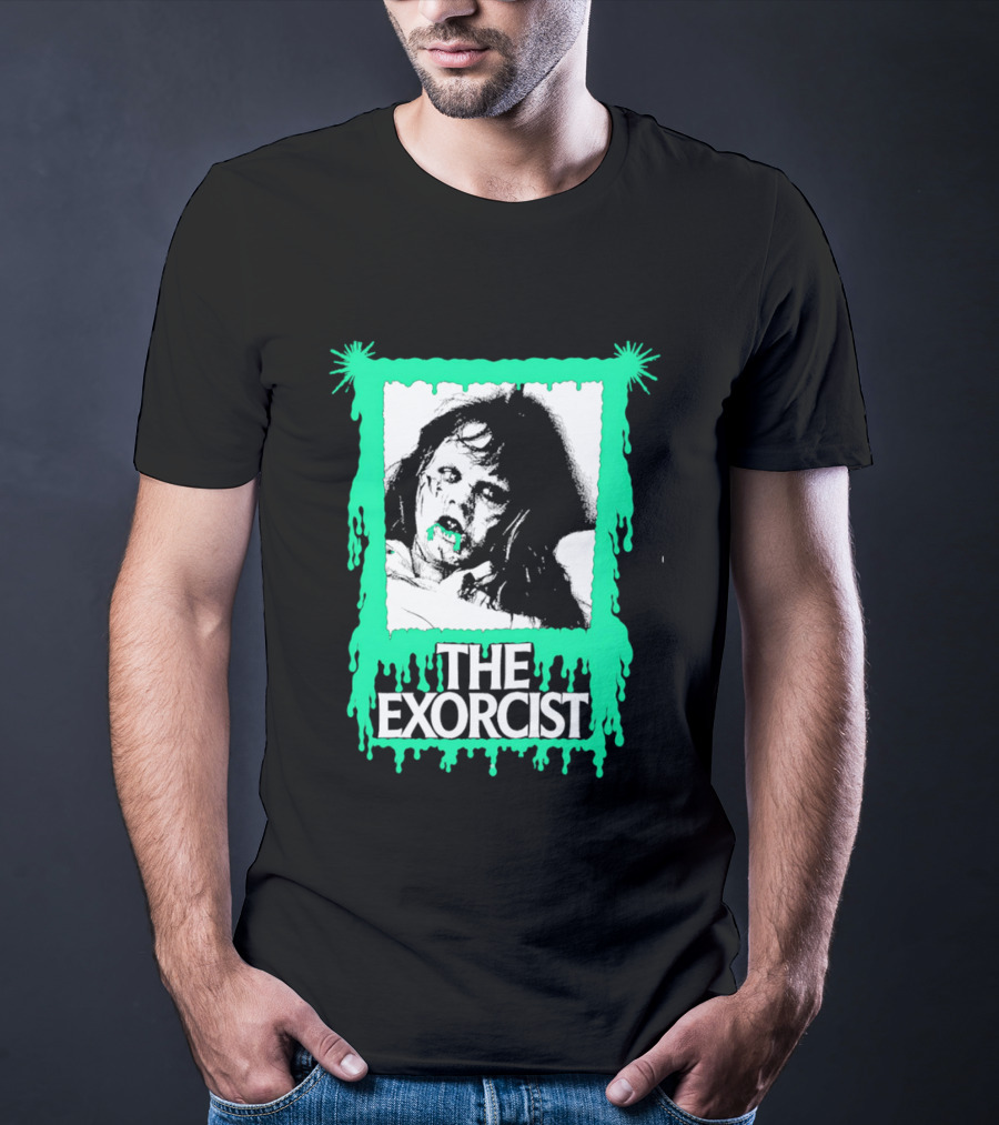 The Exorcist Regan Macneil Neon Drip Horror T-Shirt