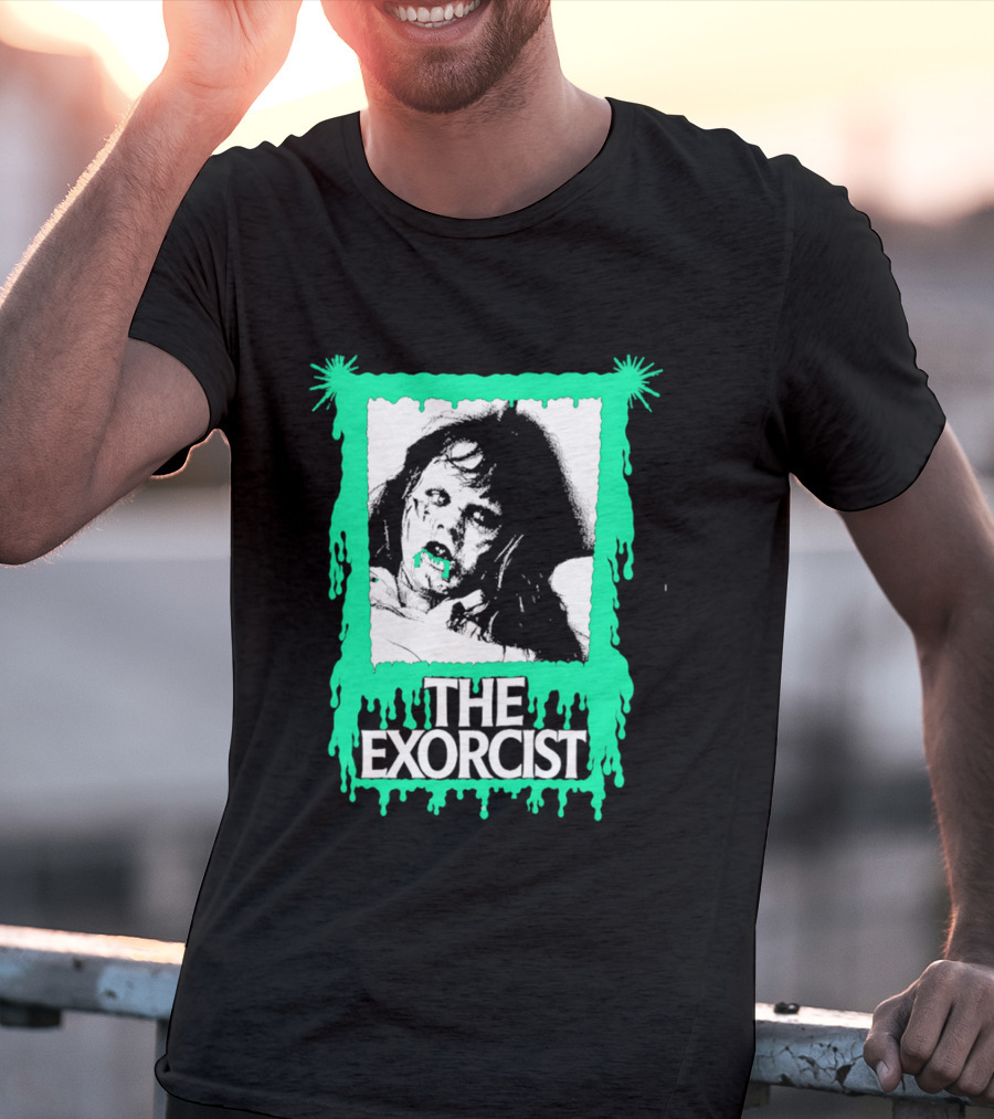 The Exorcist Regan Macneil Neon Drip Horror T-Shirt