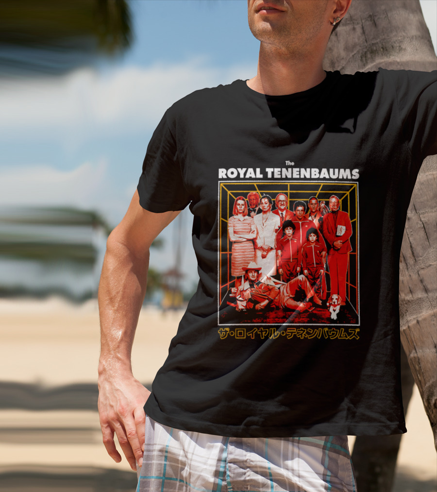 The Royal Tenenbaums Movie Cast Retro Japanese T-Shirt