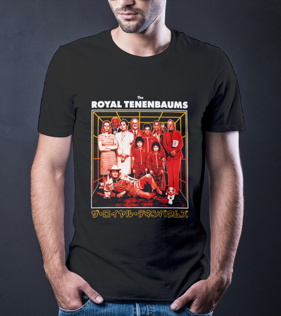 The Royal Tenenbaums Movie Cast Retro Japanese T-Shirt