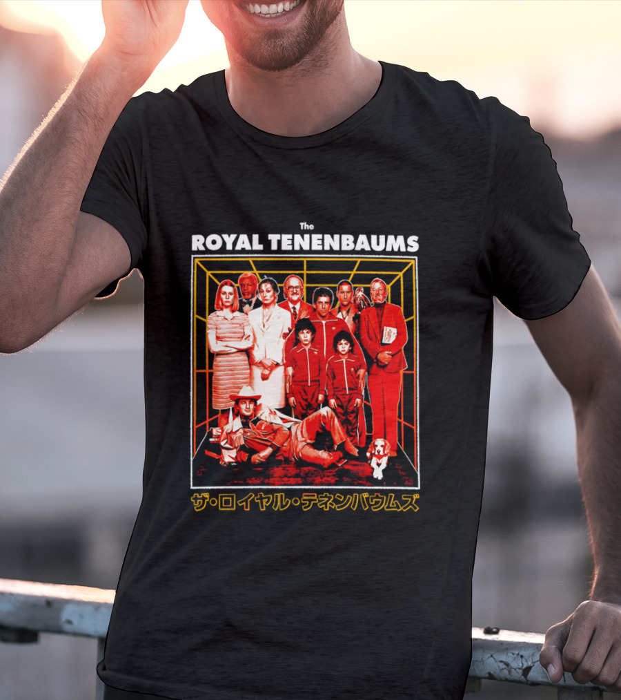 The Royal Tenenbaums Movie Cast Retro Japanese T-Shirt