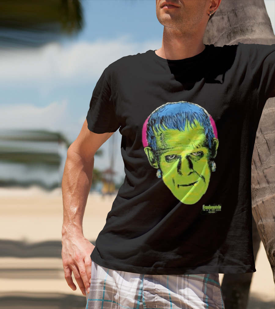 Frankenstein Universal Studios Monsters Head Travis Barker T-Shirt