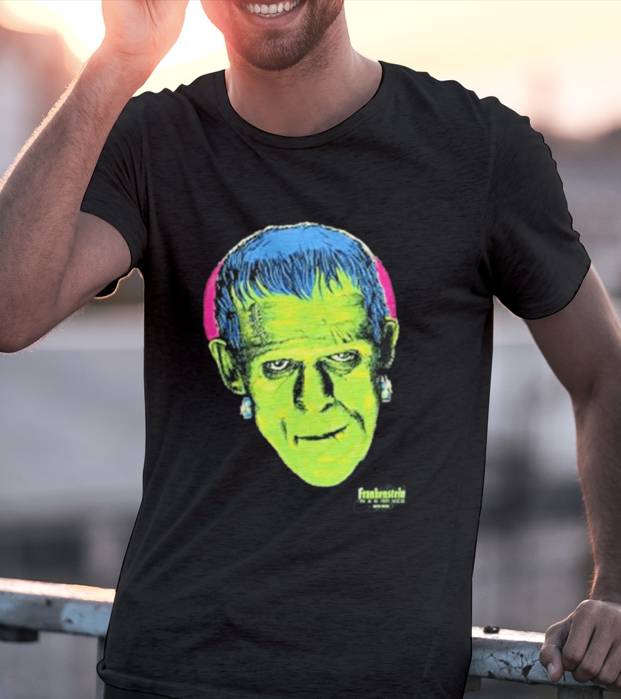 Frankenstein Universal Studios Monsters Head Travis Barker T-Shirt