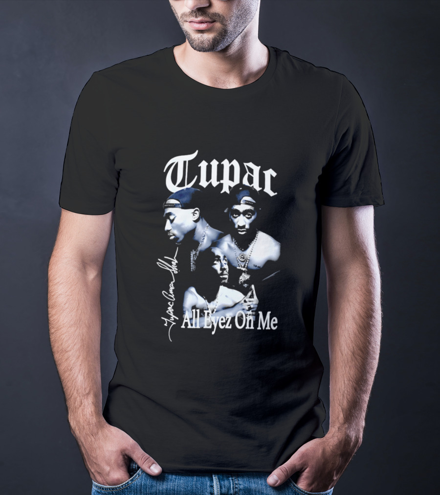 Tupac All Eyez On Me Tupac Amar Shakur Signature Iconic Album T-Shirt