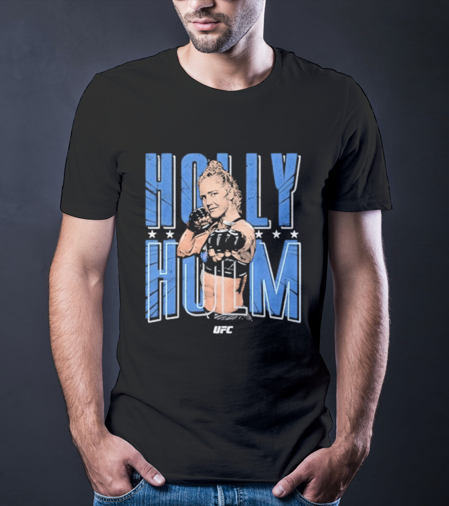 UFC Holly Holm Fighter Halftone Stars T-Shirt