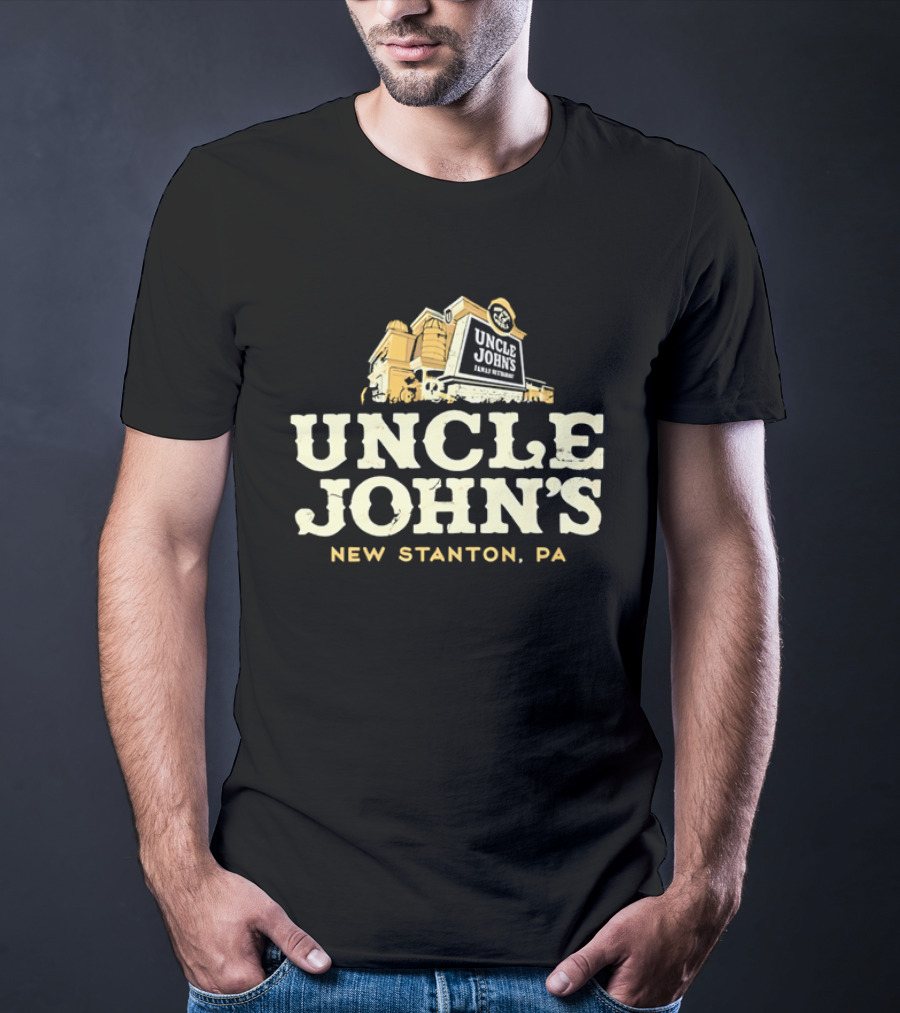 Uncle John's Family Restaurant New Stanton PA Building Silo Architecture T-Shirt