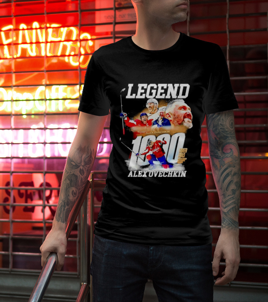 Legend Alex Ovechkin 1000 Career Goals Washington Capitals NHL Player T-Shirt