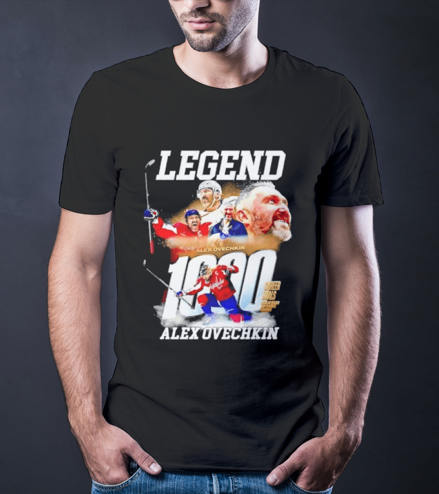 Legend Alex Ovechkin 1000 Career Goals Washington Capitals NHL Player T-Shirt