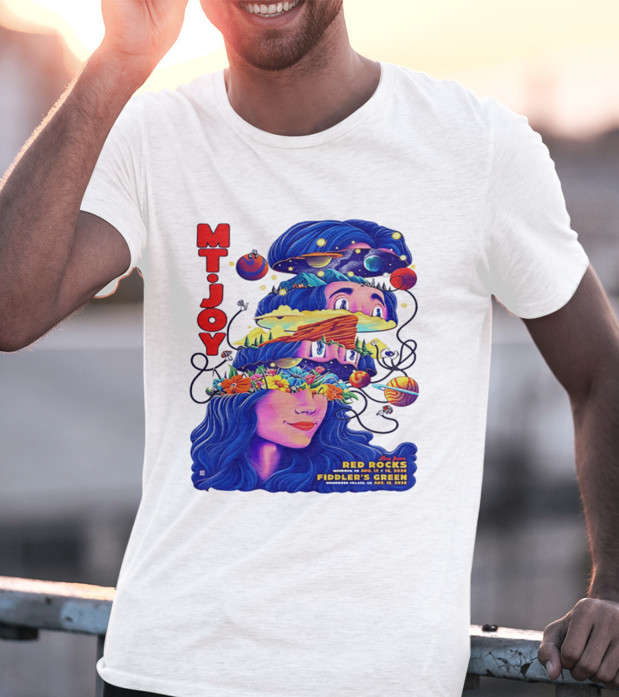 MT. Joy Red Rocks Fiddler's Green Aug 11 2026 Floral Space T-Shirt