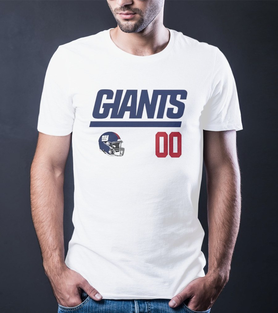 New York Giants 00 Football Helmet Giants T-Shirt