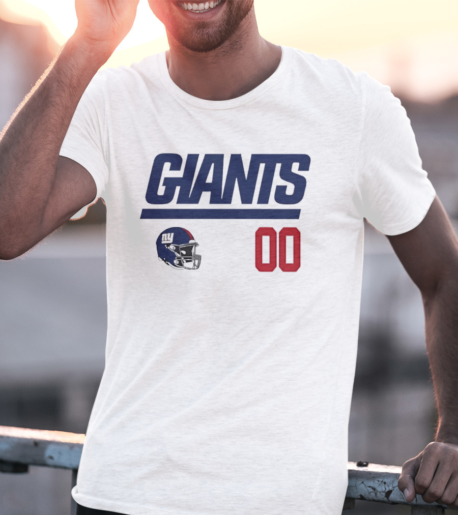 New York Giants 00 Football Helmet Giants T-Shirt