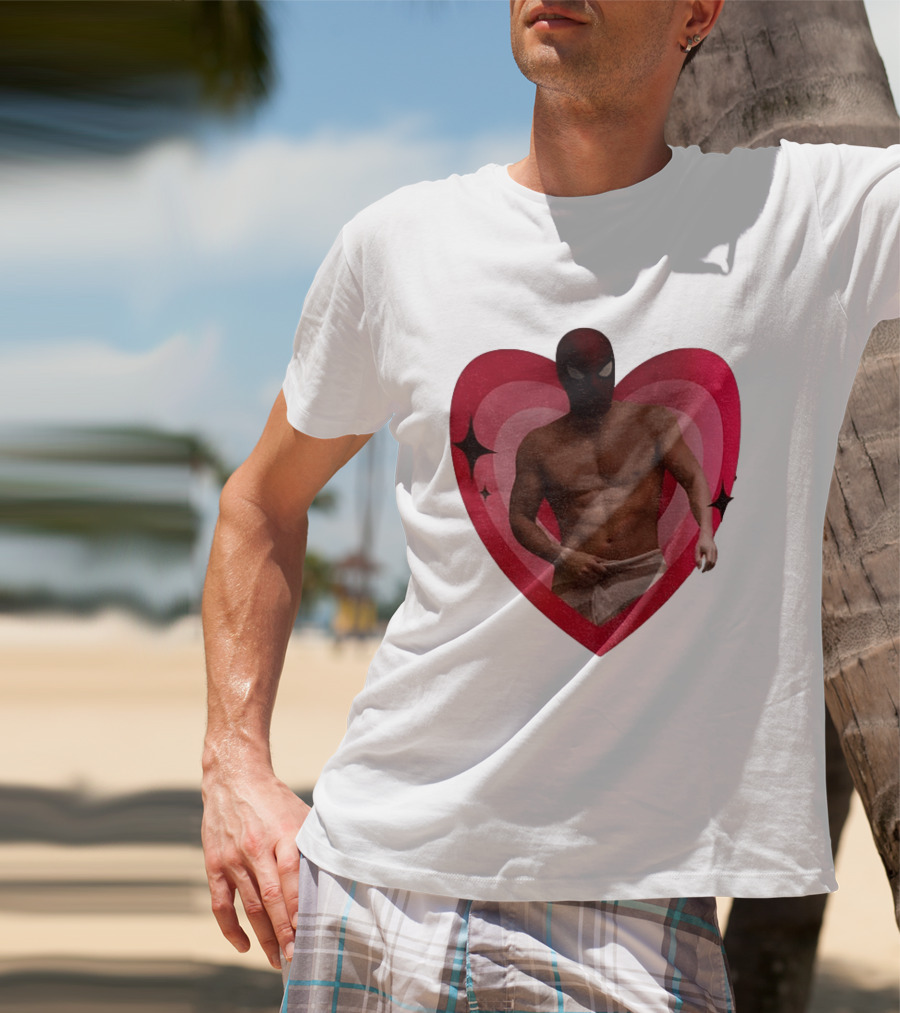 Heart Masked Bodybuilder Spidey T-Shirt