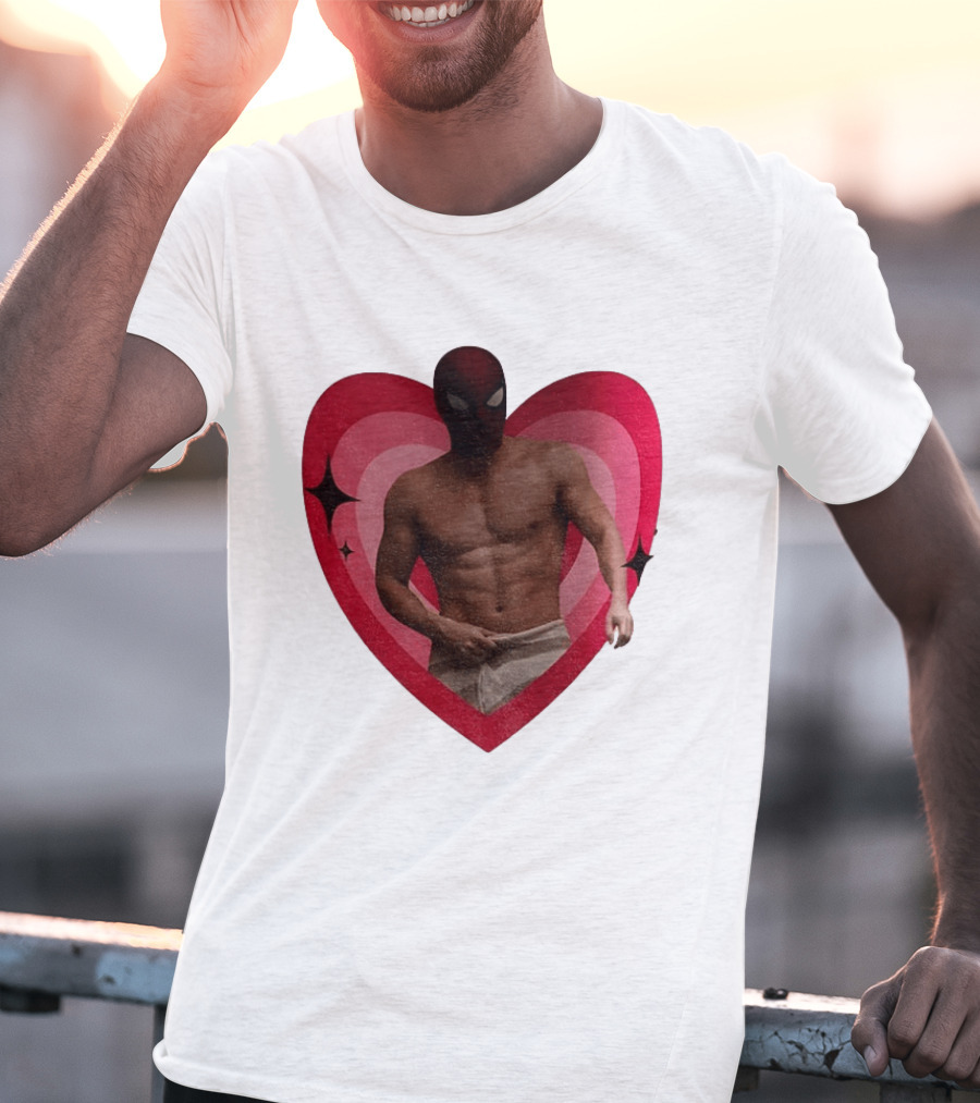 Heart Masked Bodybuilder Spidey T-Shirt