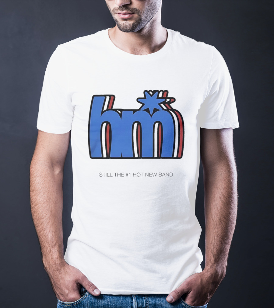HM Still The Number 1 Hot New Band Blue Star 3D Layered Shadow T-Shirt