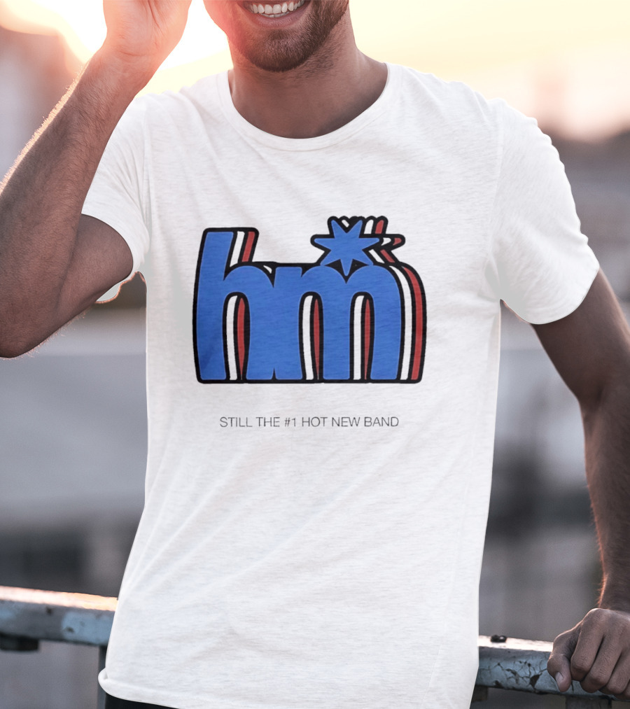 HM Still The Number 1 Hot New Band Blue Star 3D Layered Shadow T-Shirt