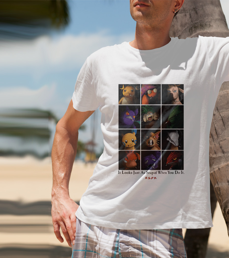 It Looks Just As Stupid When You Do It Cigarette Smoking Cartoon T-Shirt