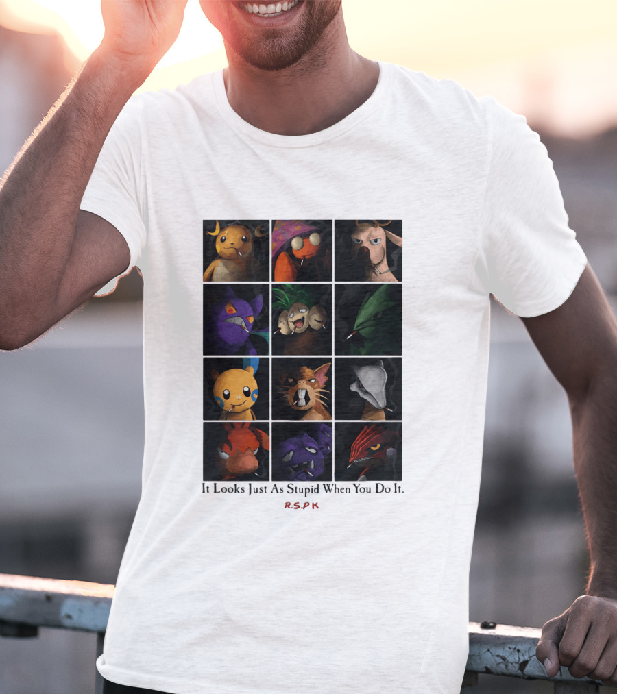 It Looks Just As Stupid When You Do It Cigarette Smoking Cartoon T-Shirt