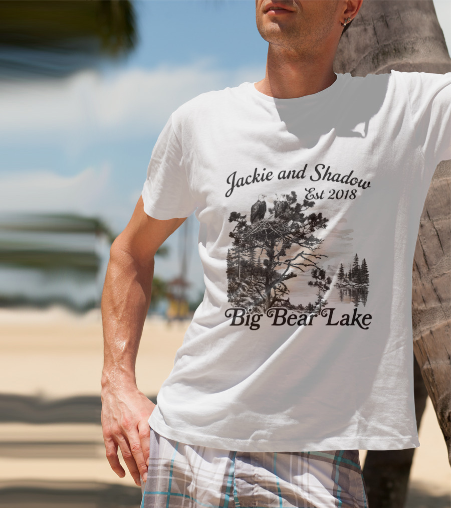 Jackie And Shadow Bald Eagle Nesting Pair Established 2018 Big Bear Lake T-Shirt