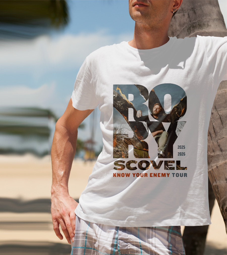 Rory Scovel Know Your Enemy Tour 2023 2026 Fire Backdrop T-Shirt