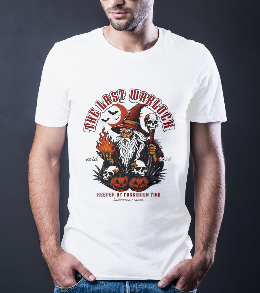 The Last Warlock Keeper Of Forbidden Fire Halloween 2026 T-Shirt