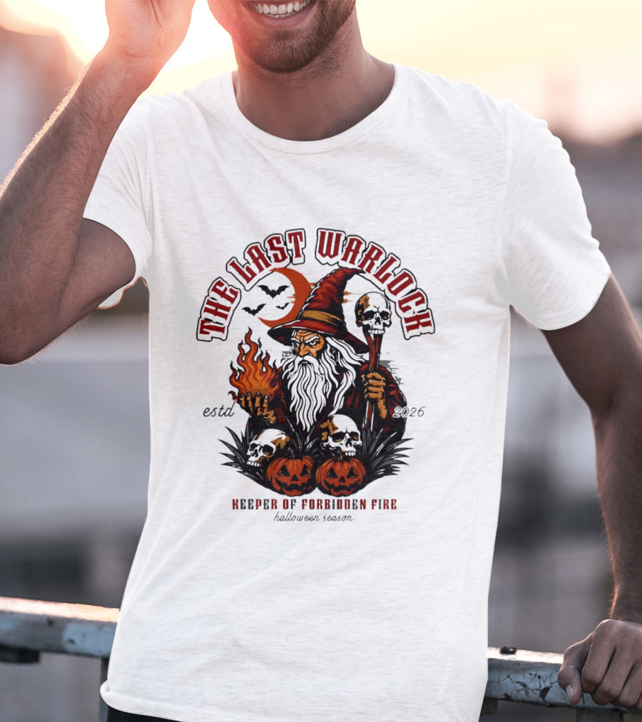 The Last Warlock Keeper Of Forbidden Fire Halloween 2026 T-Shirt