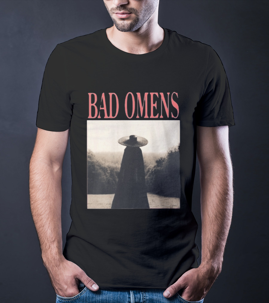 Bad Omens Specter Tour Dark Figure In Shadowy Landscape T-Shirt