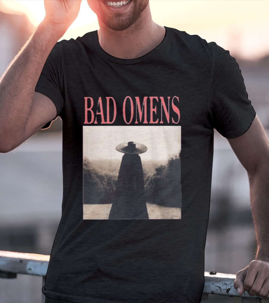 Bad Omens Specter Tour Dark Figure In Shadowy Landscape T-Shirt