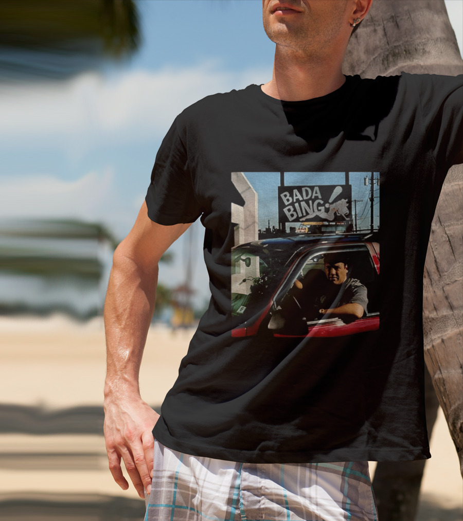 Bada Bing Tony Soprano Vintage Car Scene Sopranos Iconic TV Series T-Shirt